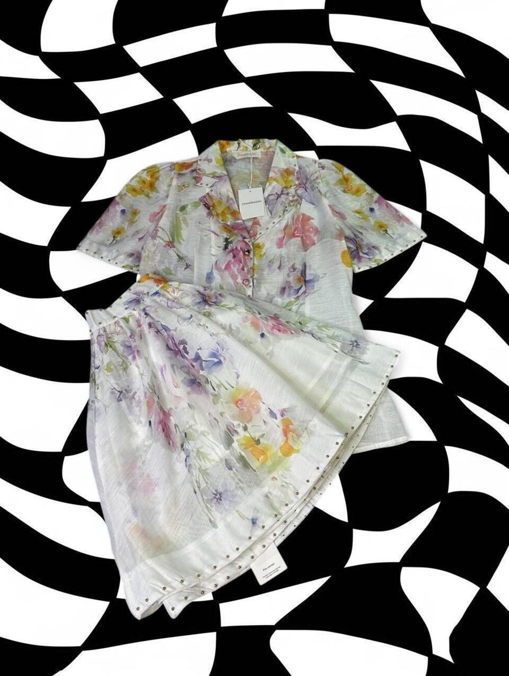 Zimmerman linen floral set